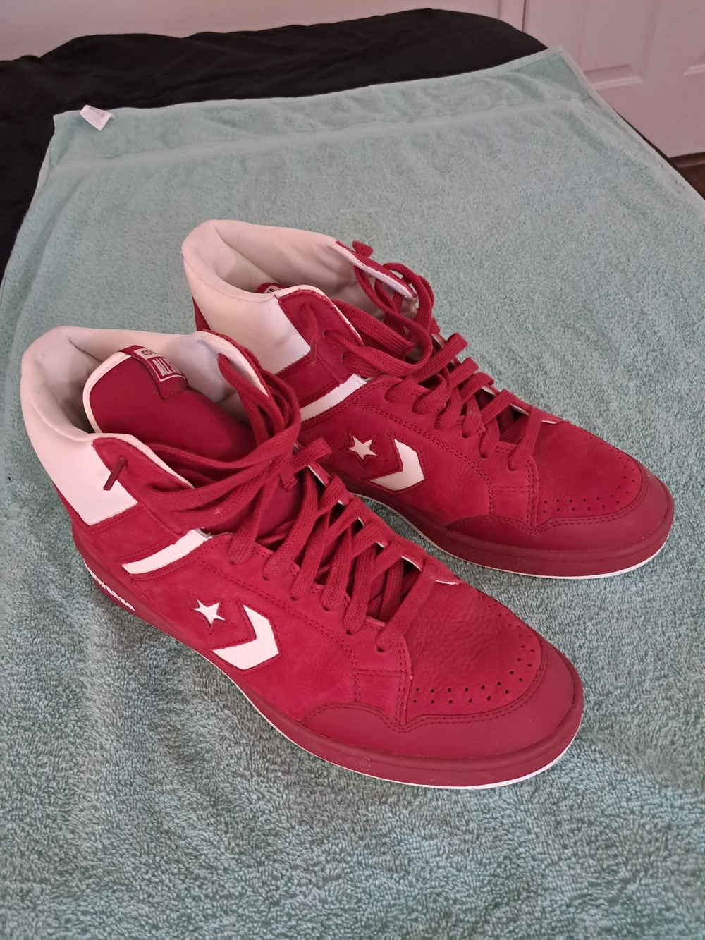 Converse All Star Red High-Top Sneakers with White Accents